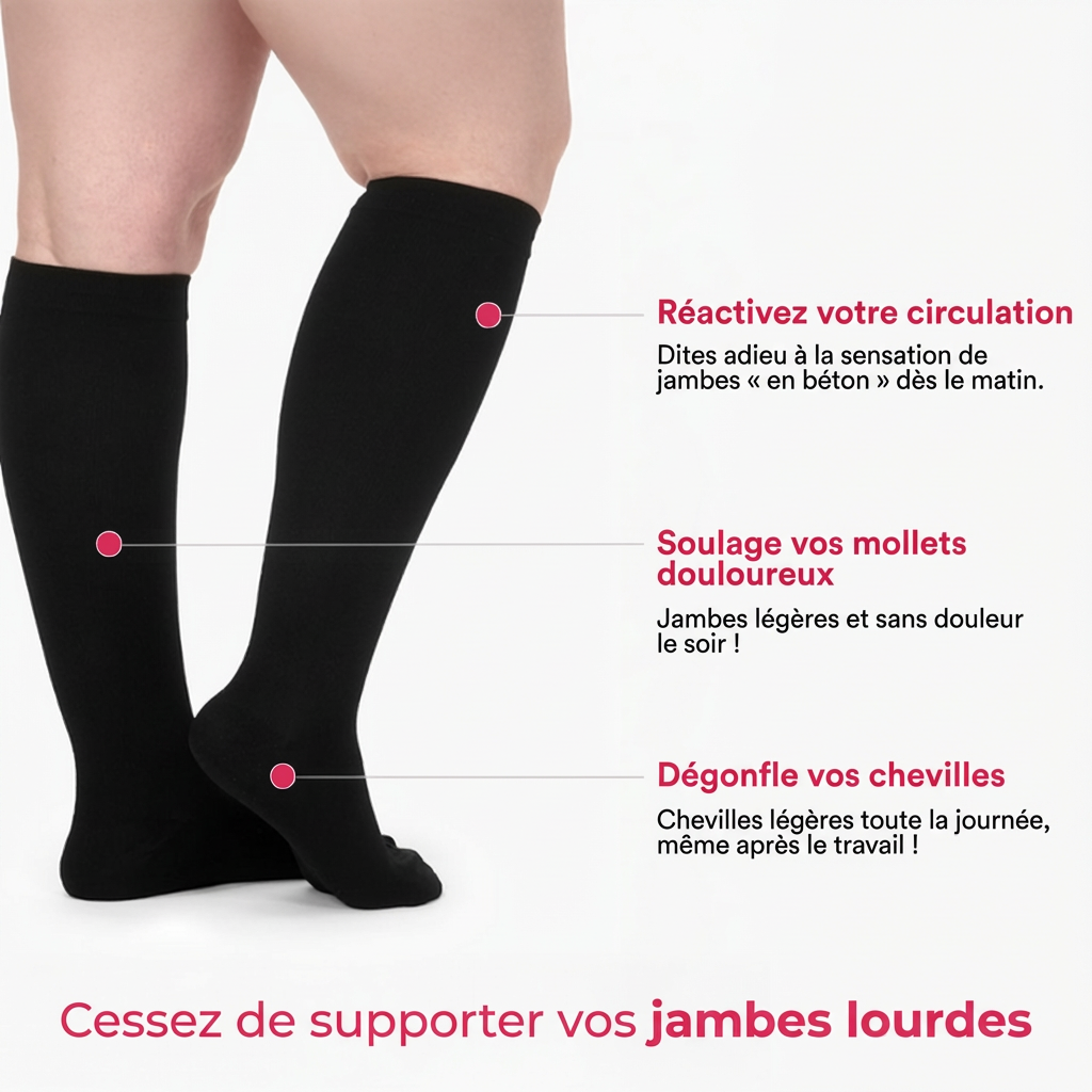 Chaussettes de compression Haute